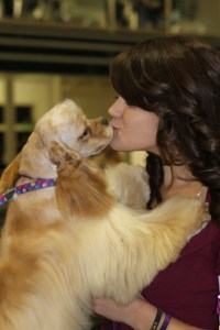 Kisses for mom! Envy and Cassidy