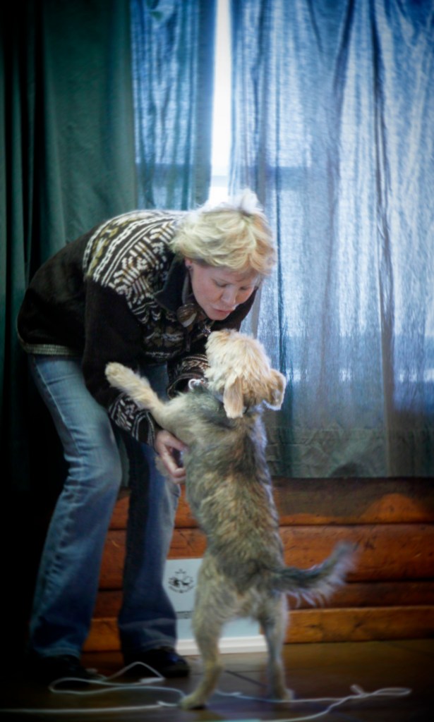 Sandy-getting-praise-for-a-job-well-done!