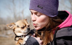 Rambo-getting-kisses-from-Kaitlin