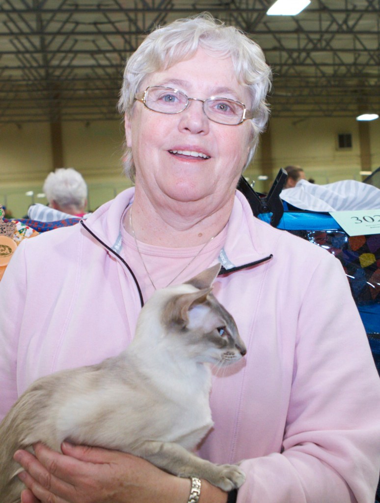 Leslie-holding-her-oriental-shorthair-cat-Jack