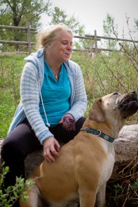 Priscilla-with-Zola-loving-getting-a-good-scratch