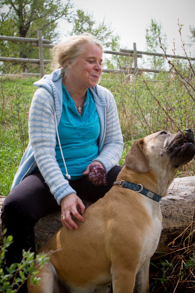 Priscilla-with-Zola-loving-getting-a-good-scratch